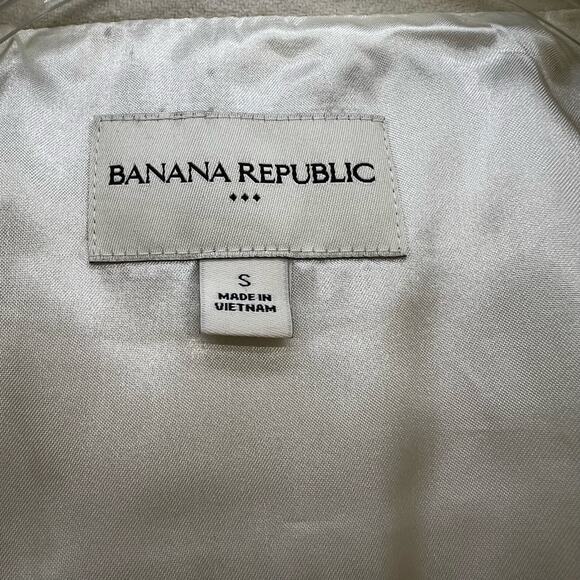 Banana Republic Pea Coat Women's Size S White 48% Wool Classic Elegant Preppy - Picture 7 of 11